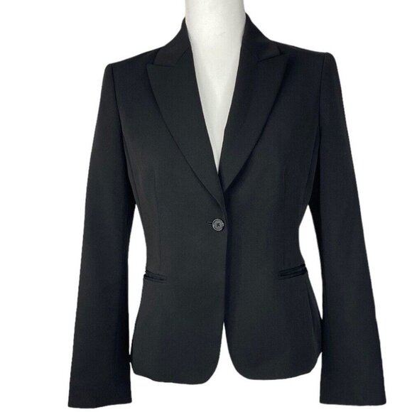 Tahari Women’s Black‎ Quiet Luxury One Button Business Career Blazer P/C36 - Picture 1 of 14